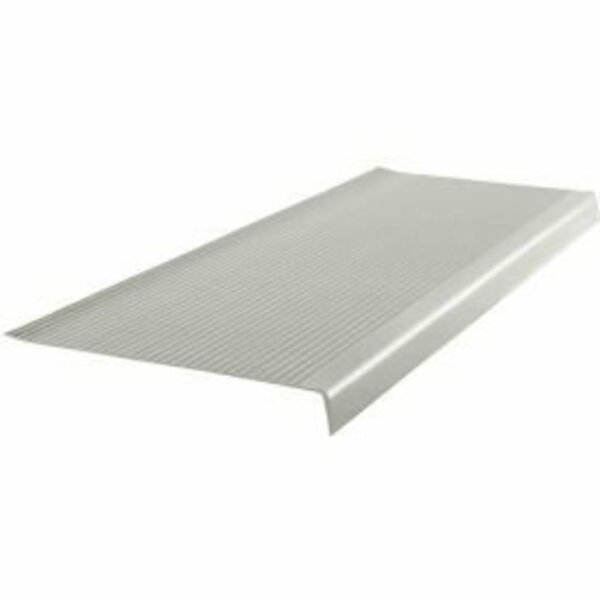Roppe Vinyl Light Duty Ribbed Stair Tread Square Nose 12.41in x 72in Light Gray 72163P195